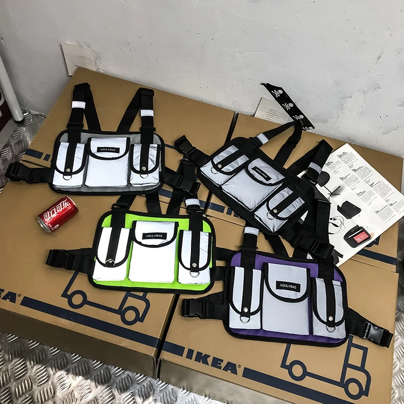 Running Backpack Vest Cell Phone and 3M Reflective Vest Pack for Jogging Cycling Fits universal phone Tactical chest bag