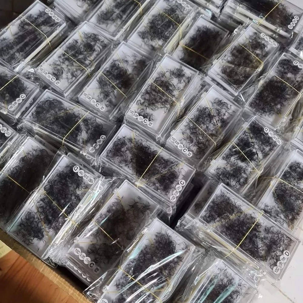 Loose Mink Premise Soft Promade Volume Fans Loose Long Stem Handmade Silk Premade Lash Extension Loose Fans