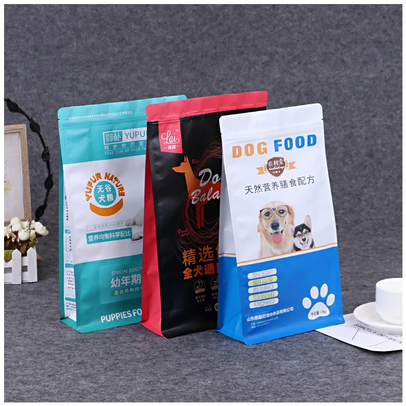 Custom printed pet plastic food package tray sealing wrap mylar packaging film rolls for pet food