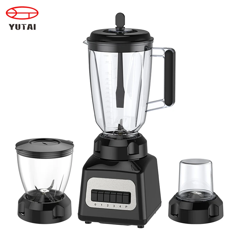 Новый 500W 1.5L пластиковая баночка со стеклянным кувшином S/S банку четыре скорости импульса функциональная клавиша кнопка переключатель из нержавеющей стали доска двигатель блендера