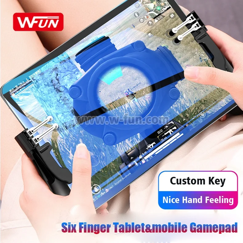 H11 Six Finger Pubg Gamepad for ipad Game  Controller Joystick with Gaming Trigger L2R2 Trigger fire button