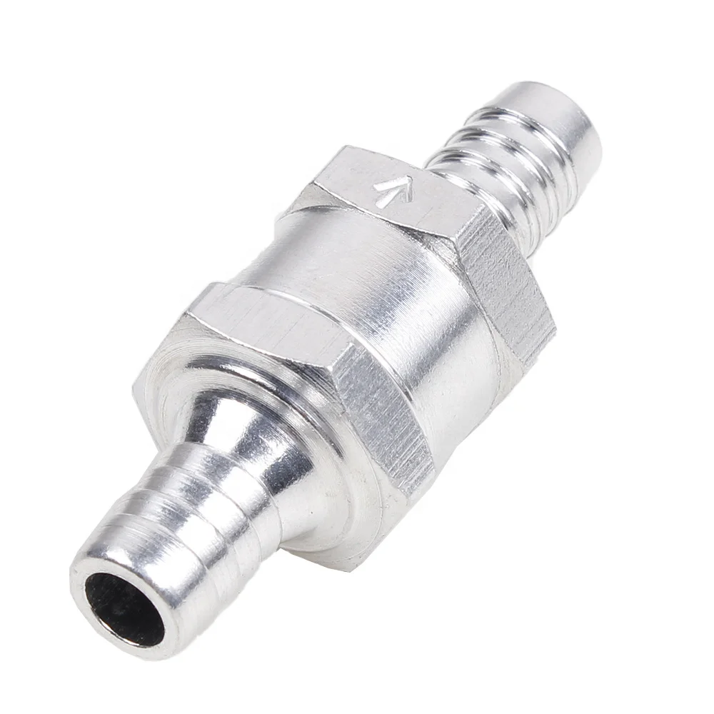 Aluminum Alloy Check Valve for Automotive and Ship Machinery 6/8/10/12mm Gasoline diesel Fuel Line Oil Check Valve