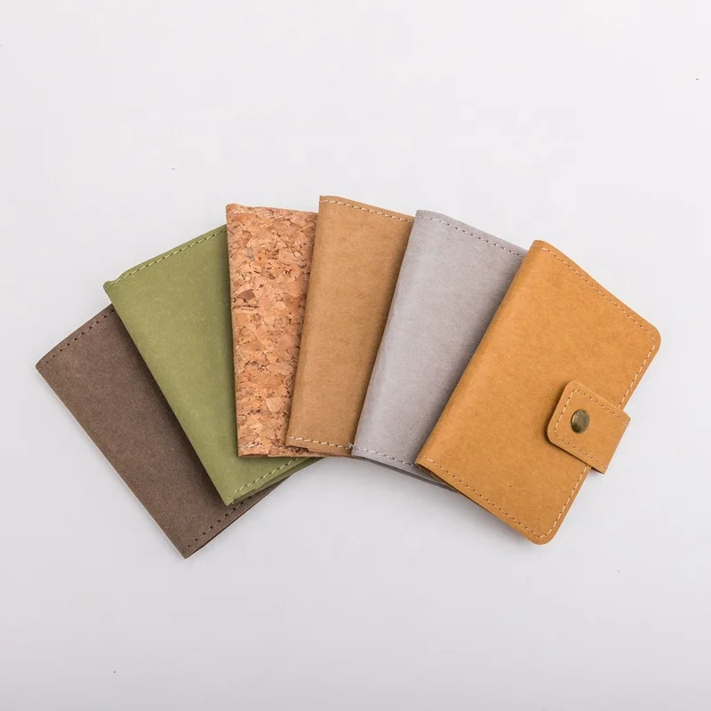 New Fashion Waterproof Recycled Brown Paper Purse Washable Kraft Paper ID Card Holder Wallet