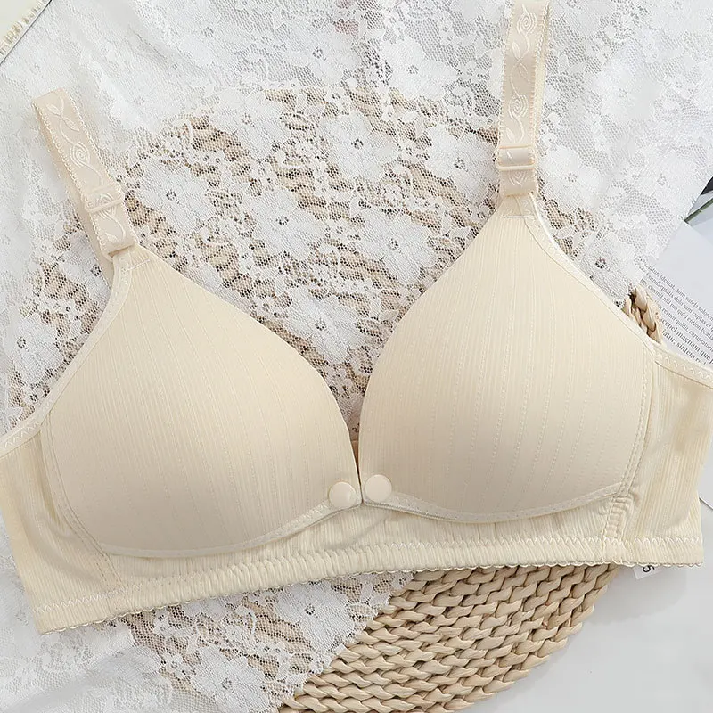 Wholesale Cheap maternity nursing bra  wire free  for pregnant women front open  breastfeeding bra