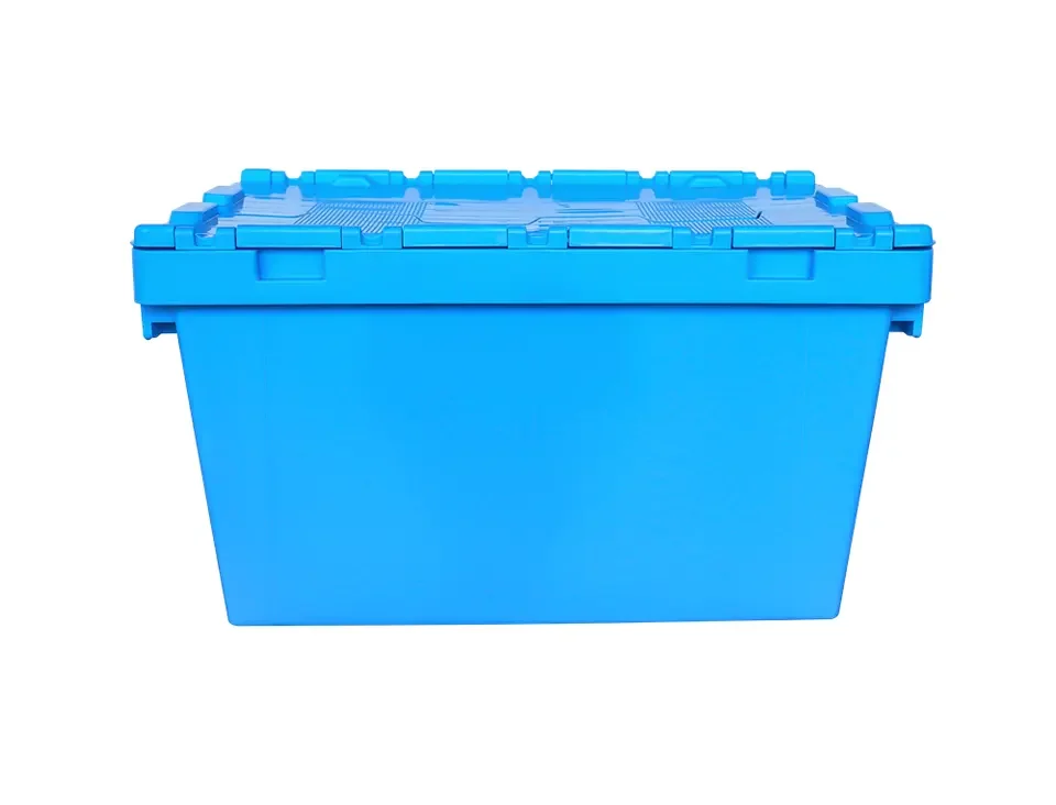 Plastic Crates Nestable Boxes Bin Case Storage Shipping Box Stackable Lock with Lid Cover Container Manufacturer
