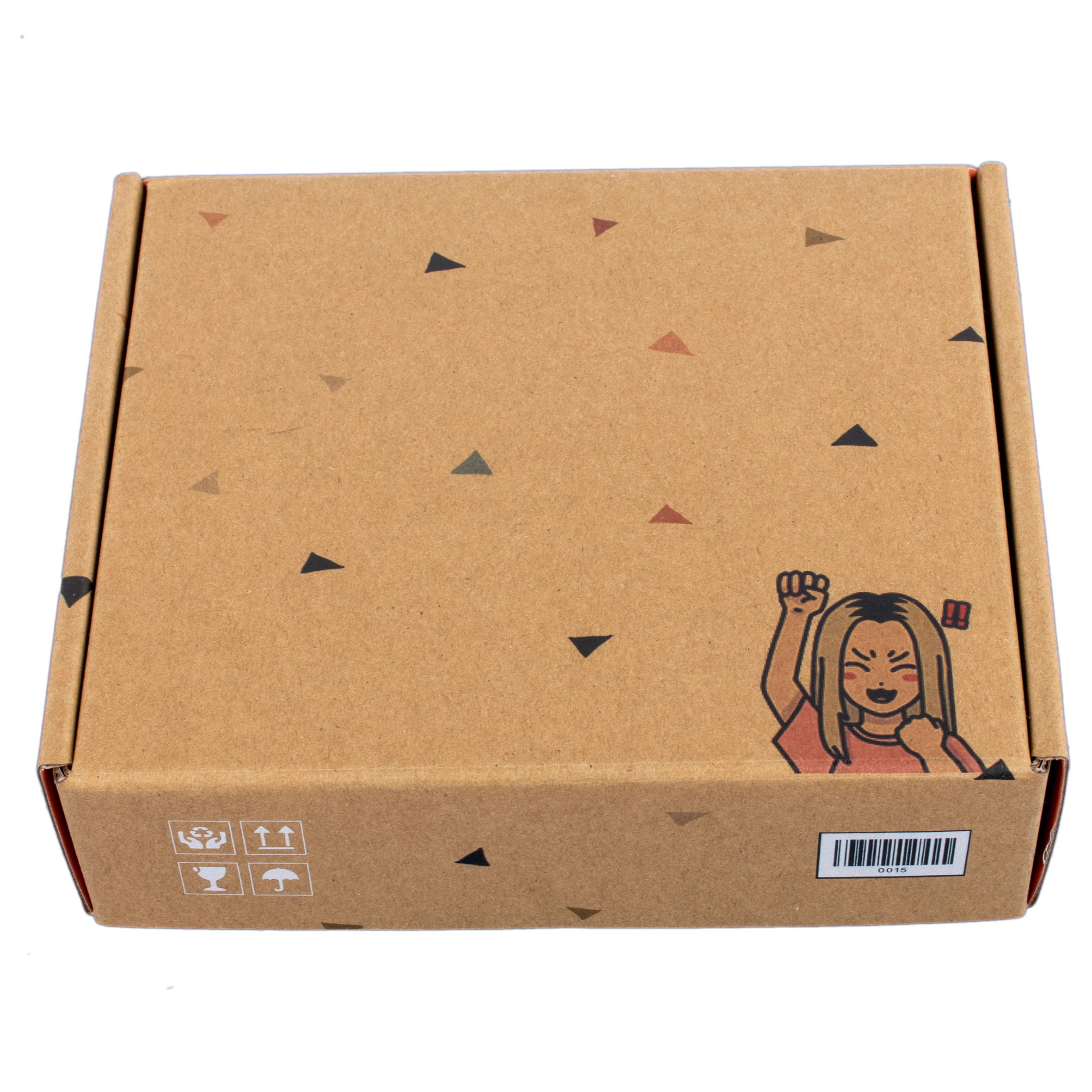 
One Piece Customer Design Kraft Paper gift Corrugated Paper Packing Color mail Box 