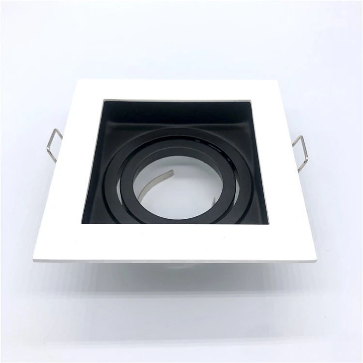 Deep hole Halogen Gu10 mr16 Adjustable Square Recessed Ceiling gu10 Downlight fixture