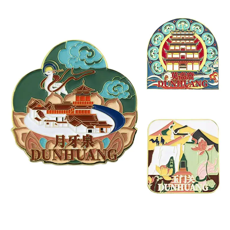 promotional magnetic business gift 3D embossing zinc alloy metal fridge magnets with your logo city name