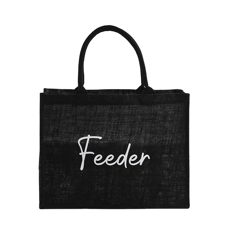 High quality waterproof jute gunny shopping tote beach bag for gifts