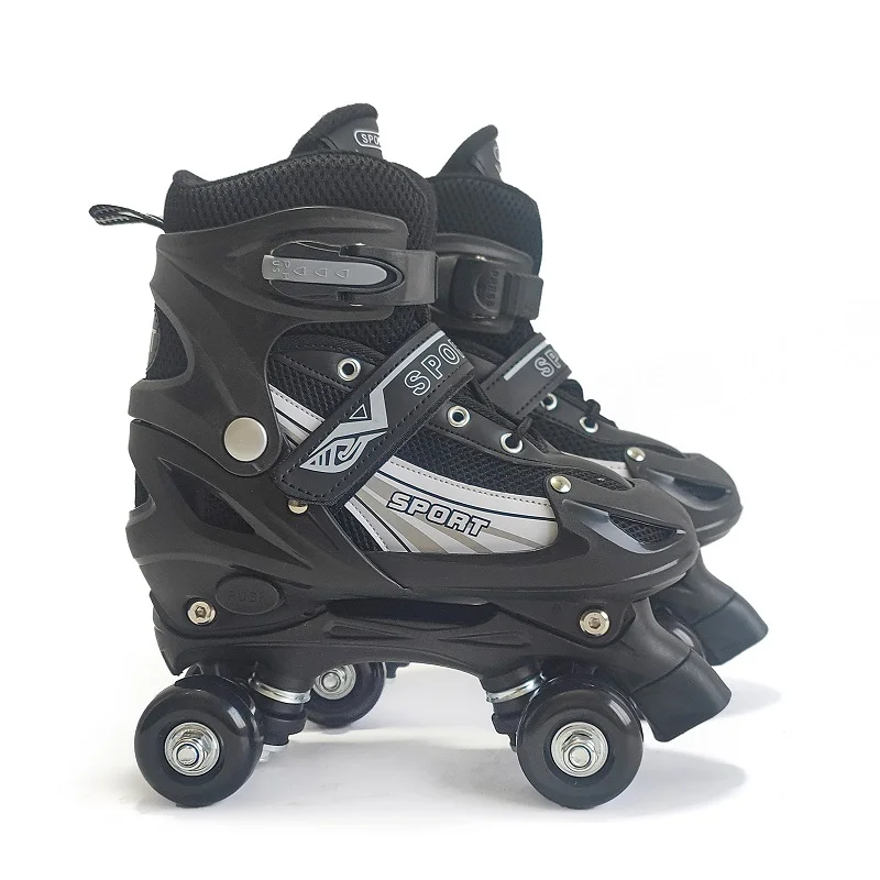Children Double Row Outdoor Kids Skates Shoes For Kids Adjustable 4 Roller Skate