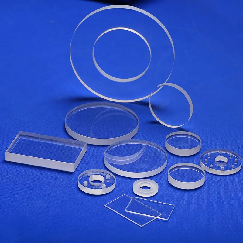 Hand-made round quartz glass round transparent quartz plate quartz window piece