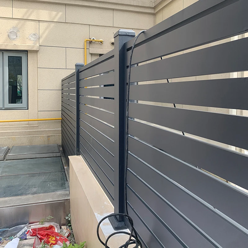 factory price high quality ornamental powder coated black welded garden aluminum fence