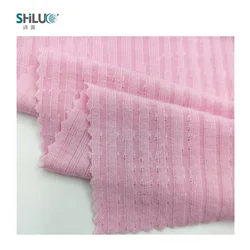 Fashionable Knit 67%Polyester 30%Rayon 3%Spandex Soft Jacquard Rib Fabric For Clothing