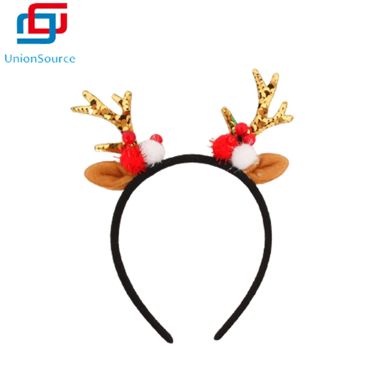 
Christmas Party Headbands Xmas Party Costume Headbands Reindeer Hair Hoop Christmas Photo Prop Booth Headbands for Christmas Par 