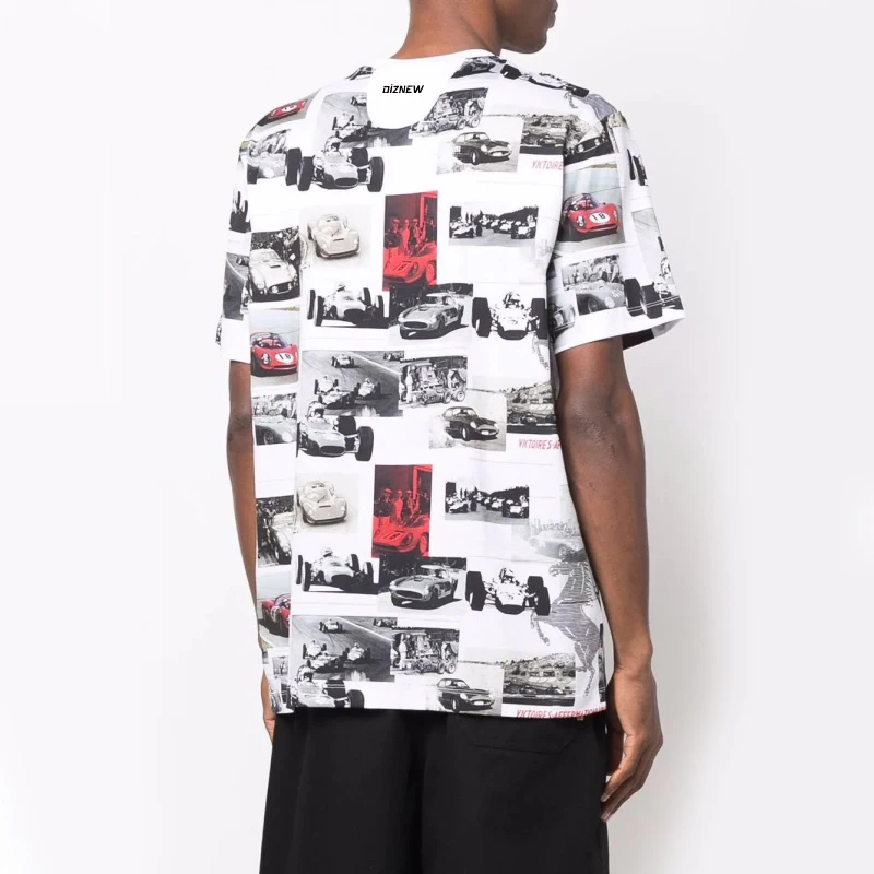 DiZNEW China Factory Wholesale Man polyester T-Shirt Car Print Promotional Custom Basic Plain Men O-neck Blank T-shirts