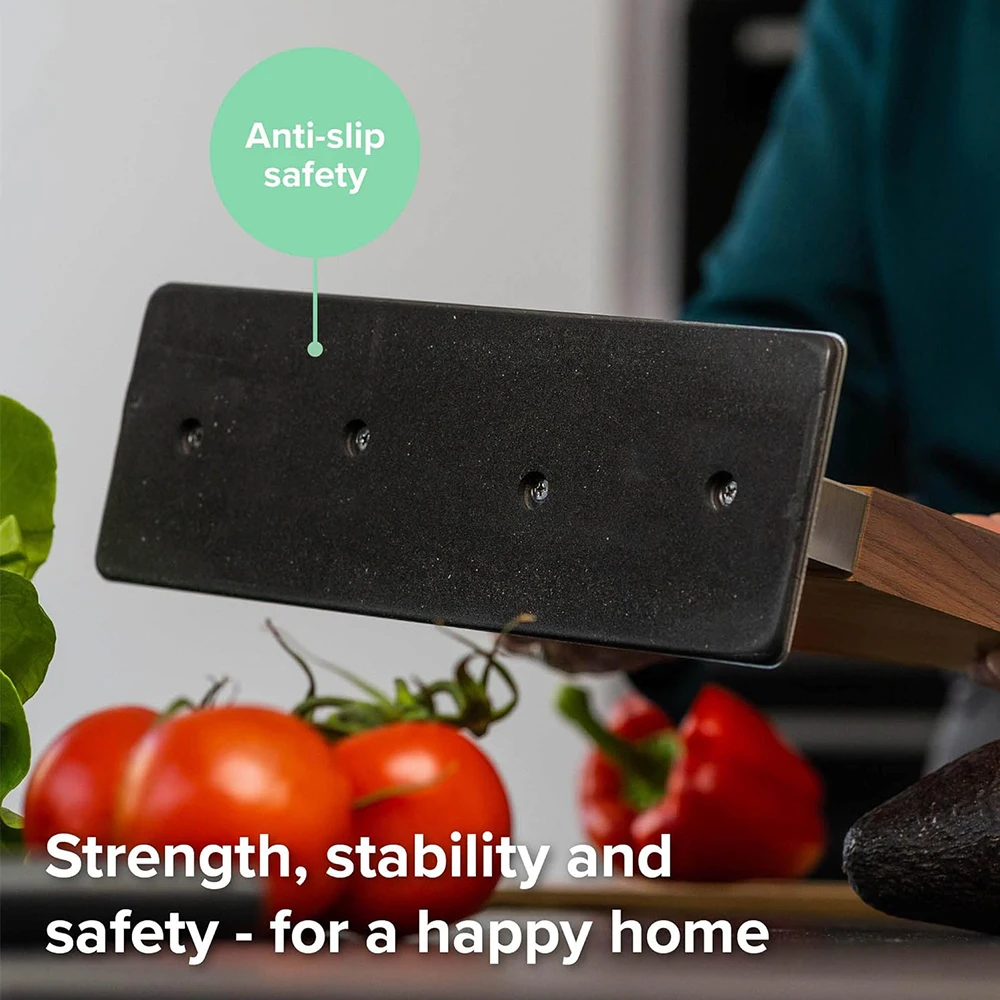 2024 New Design Magnetic Knife Holder High Quality Double Sided Knife Block with Strong Magnets Walnut Wood Knife Stand