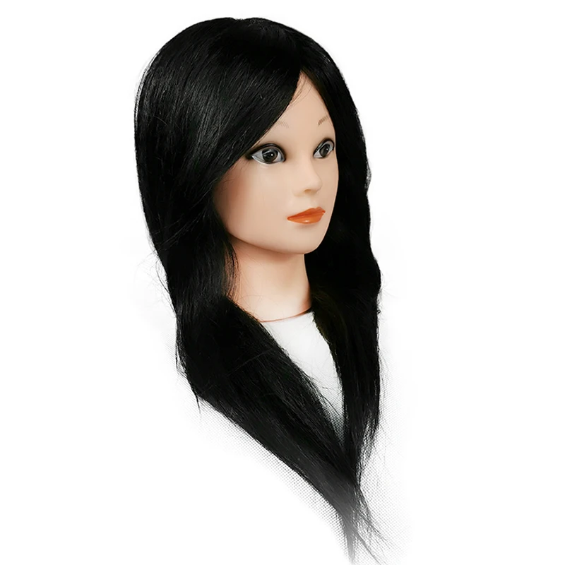 Female 100% Real Natural Human Hair Hairdressing Cosmetology Training Mannequin Head