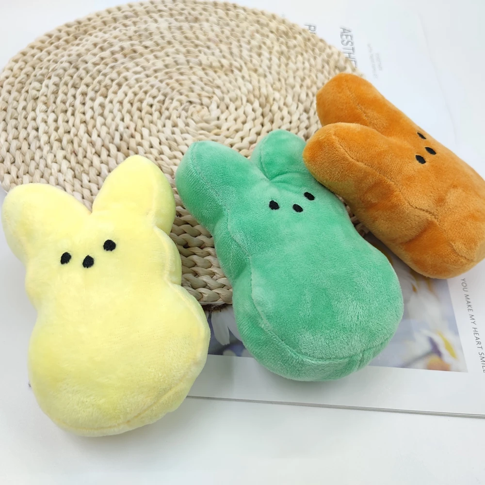 Dropshipping Easter Gifts 15cm Peep Stuffed Plush Toy Bunny Rabbit Mini Rabbit Plush Bunny Toy