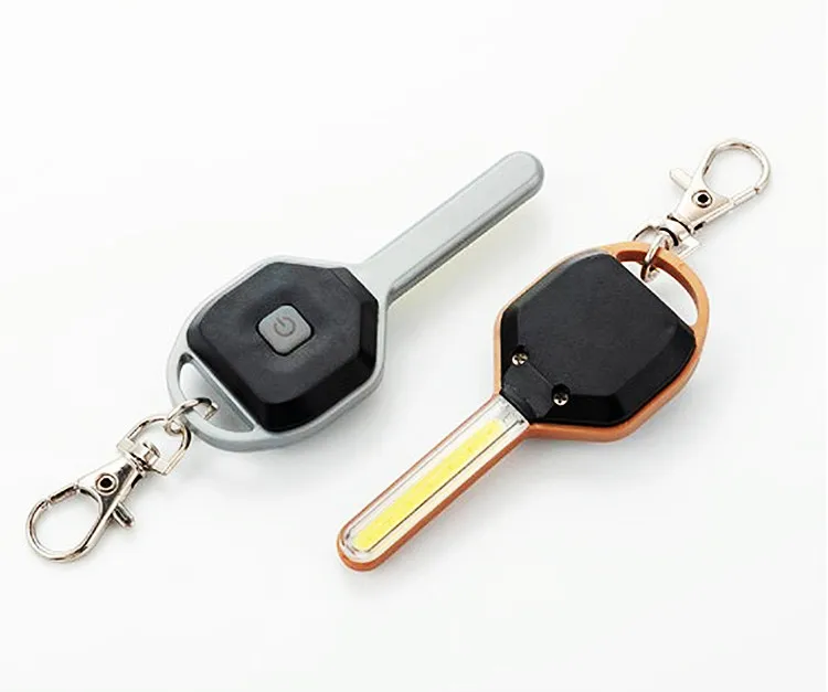 Huaqin Wholesale LOW MOQ 3W Cheap Mini Portable Key Chain Light COB LED Keychain Flashlight With Key buckle