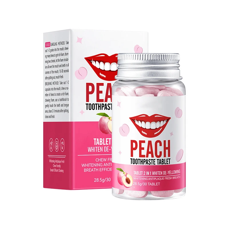 Environmentally Mint Flavor Chewable Toothpaste Tablets Teeth Whitening Solid Toothpaste