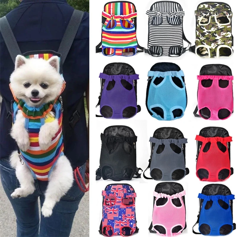 Dropshipping 17 Colors Mesh Carriers Bag Outdoor Travel Breathable Portable Dog Carrier for Dogs Cats Pet Backpack