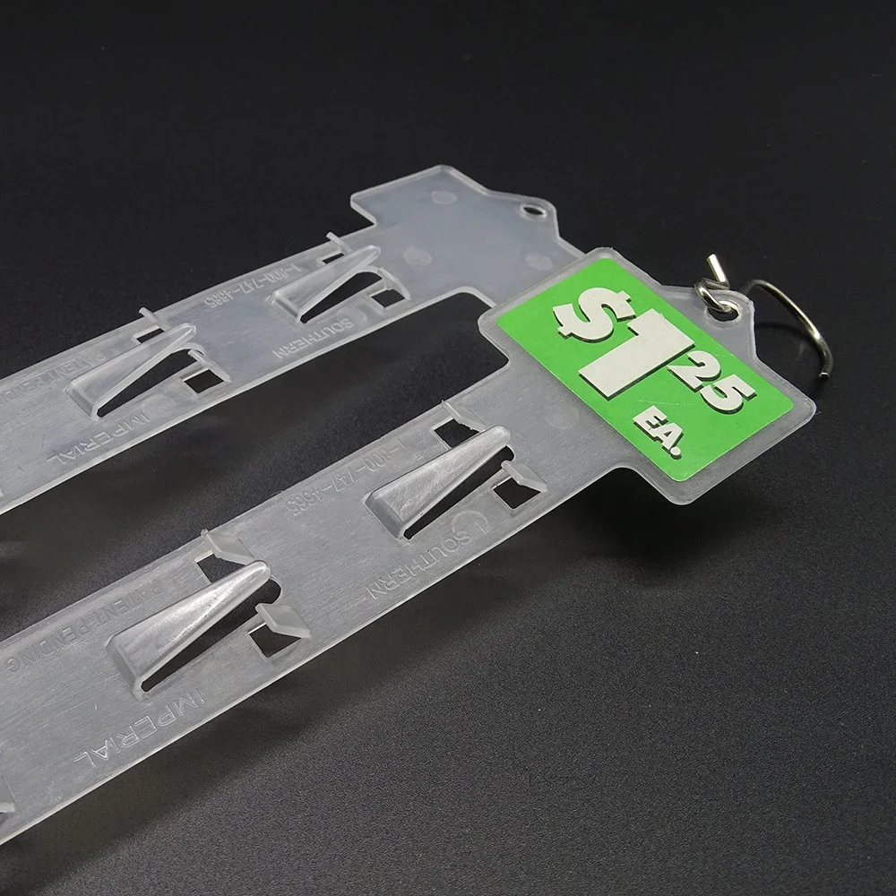 Plastic Supermarket Display Double Sided Merchandisers Strip on shelf