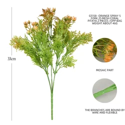 Plastic Scene Green Decorative Plants Multiple Styles Coral Pitaya Artificial Decoration Grass