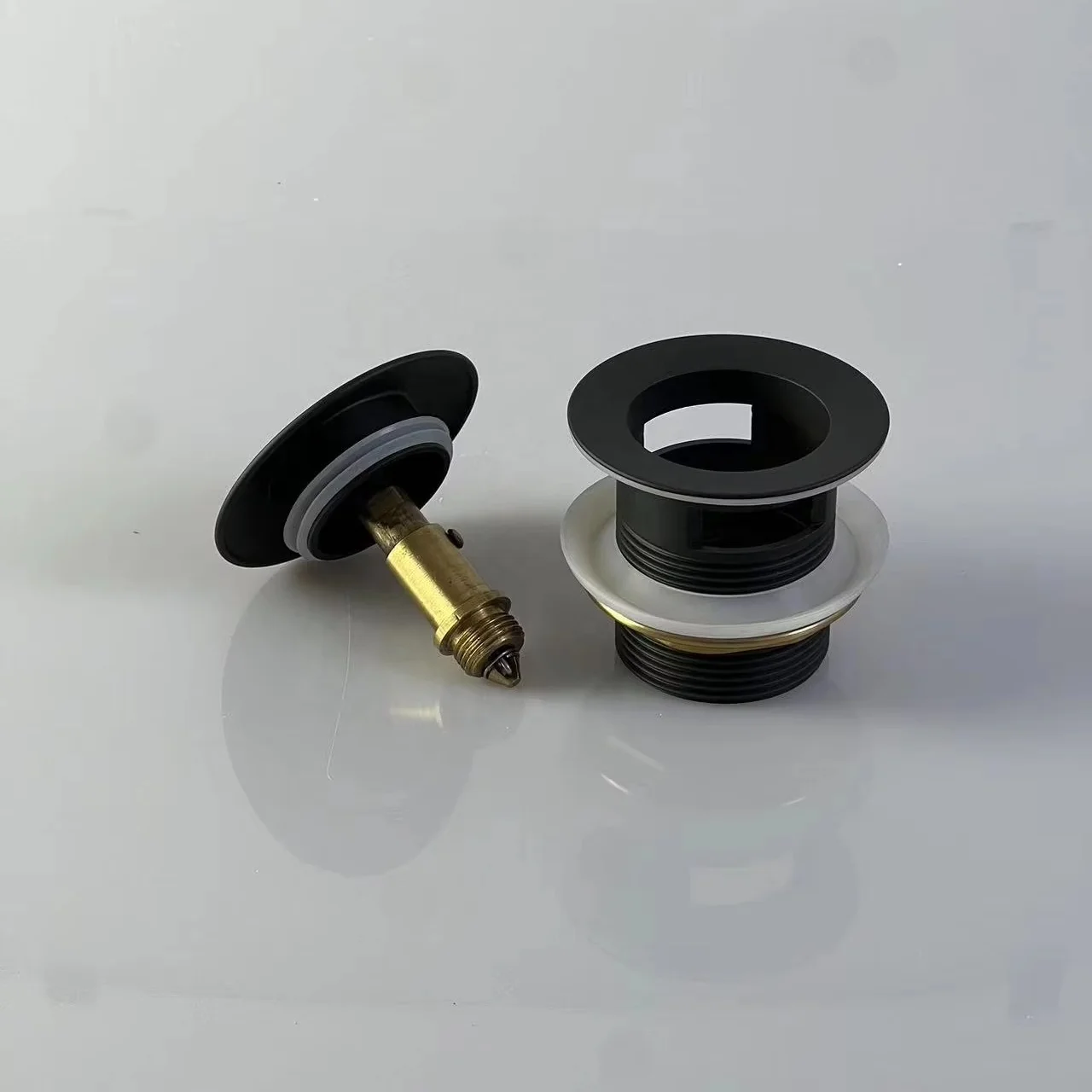 Bathtub Waste Click Clack Wash Basin Drain G1 1/2 Brass Bath Pop Up Waste with Overflow