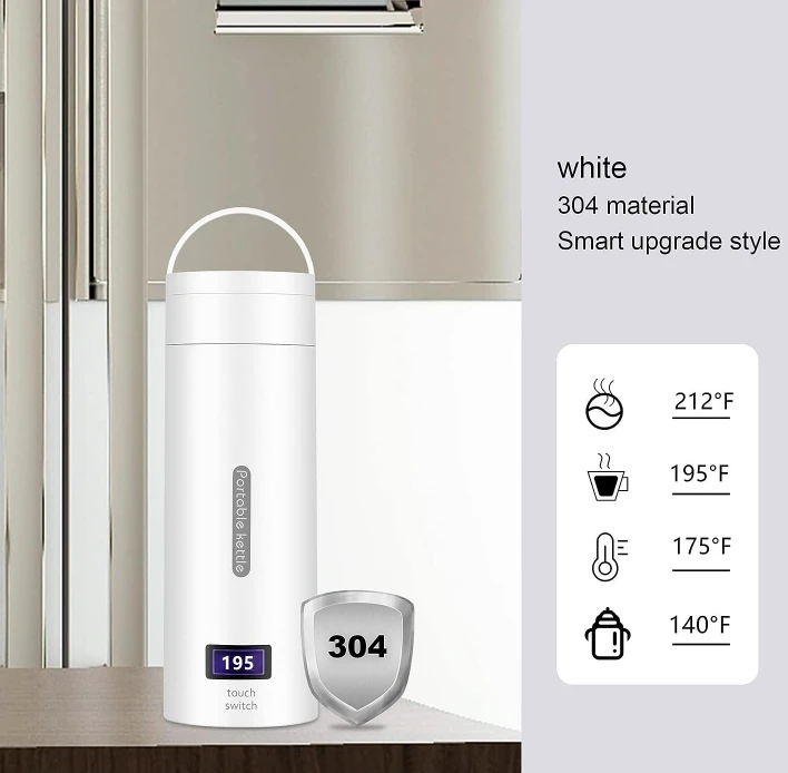 Travel Heating Electric Kettle Coffee Maker Gym Small Water Bottle Heater Coffee Mug 220v Car Portable Electric Kettle