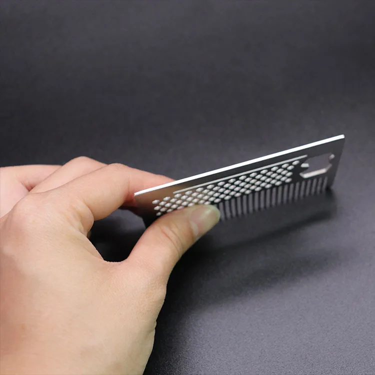 
Hot Sale Fine Coarse Teeth Anti Static Small Stainless Steel Mustaches Comb Mens Beard Pocket Comb C0004 