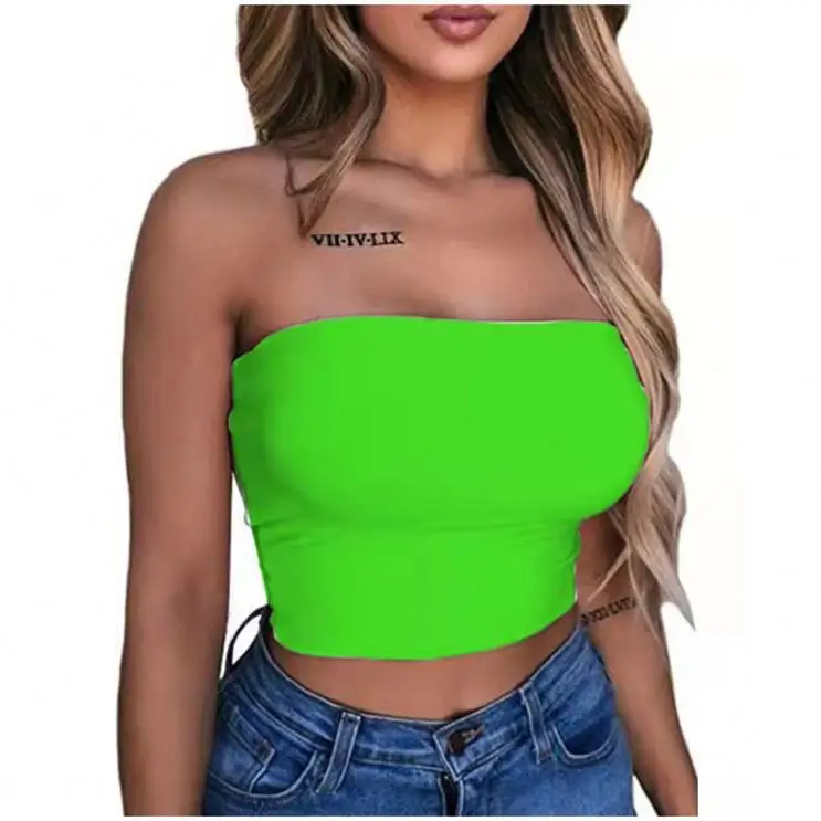2020 new arrivals summer collection off shoulder women fashion lady boob tube top