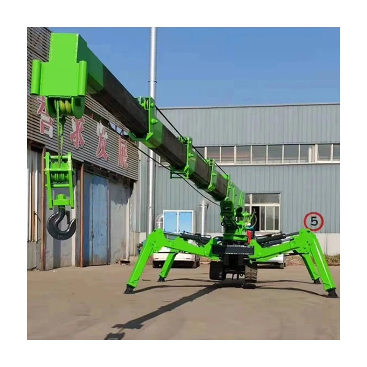 Factory Construction Crane 3 Tons Small Crawler Crane 12 Meters Lifting Equipment Spider Crane