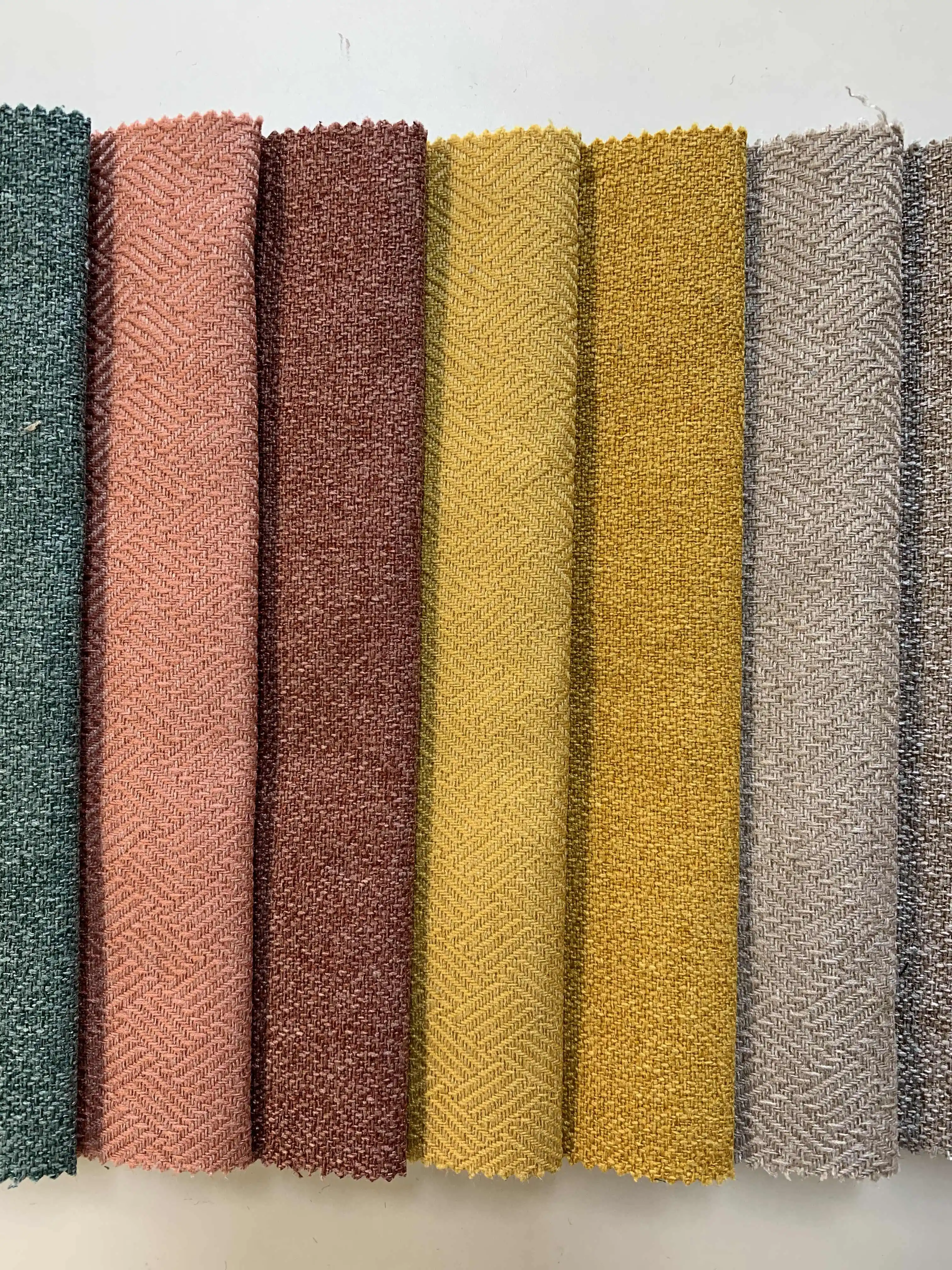 Furniture home textile 100% polyester fabrics upholstery linen look curtain fabric