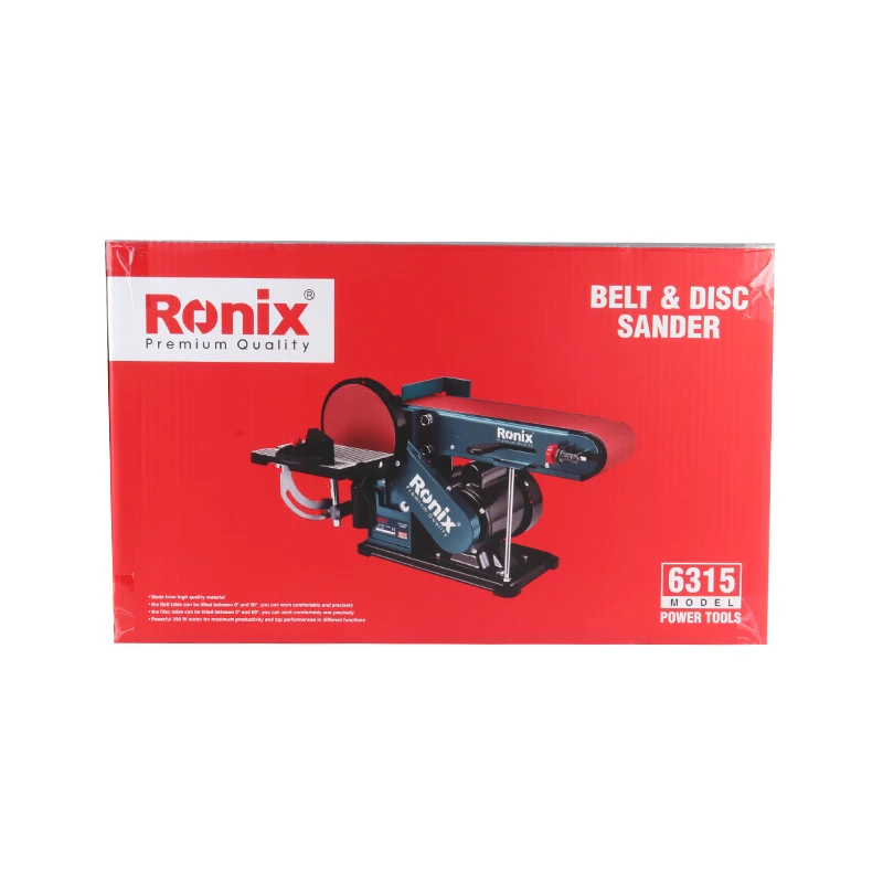 Ronix 6315 Лидер продаж ремень и диск шлифовальный станок Профессиональный 350 Вт электроинструменты высокого качества 1450 об/мин
