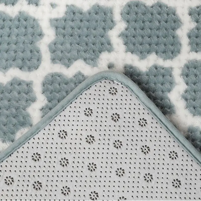 Girl Bedroom Carpet for Children Modern Lattice Living Room Large Rugs Decoration Teenager Green Blue Pink Kids Mat On The Floor