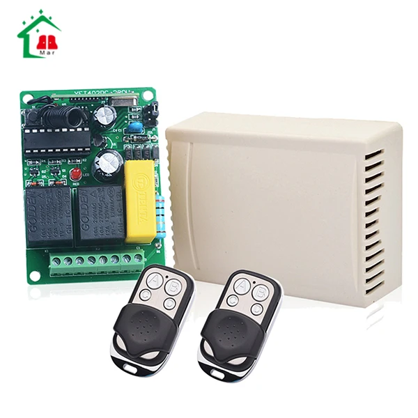 YET402PC- 220V 315/433mhz Частота 2-канальный беспроводной приемник на большие расстояния с дистанционным управлением YET026