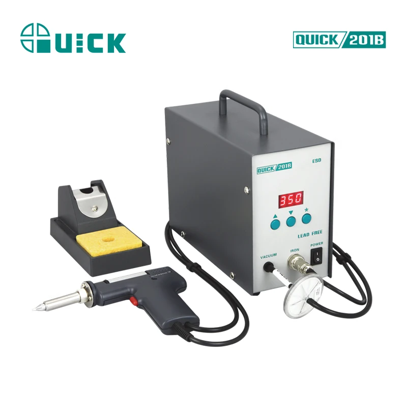 Quick 201B Desoldering station vacuum tin Removal Vacuum Soldering Iron Desolder for PCB