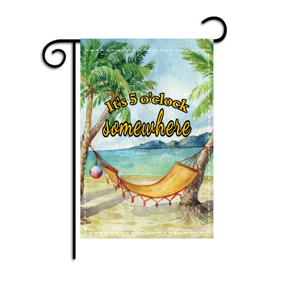 Custom Any Size Seasonal Spring Summer Burlap Garden Flag Outdoor Garden Yard Decorative 30*45CM Blank Flags