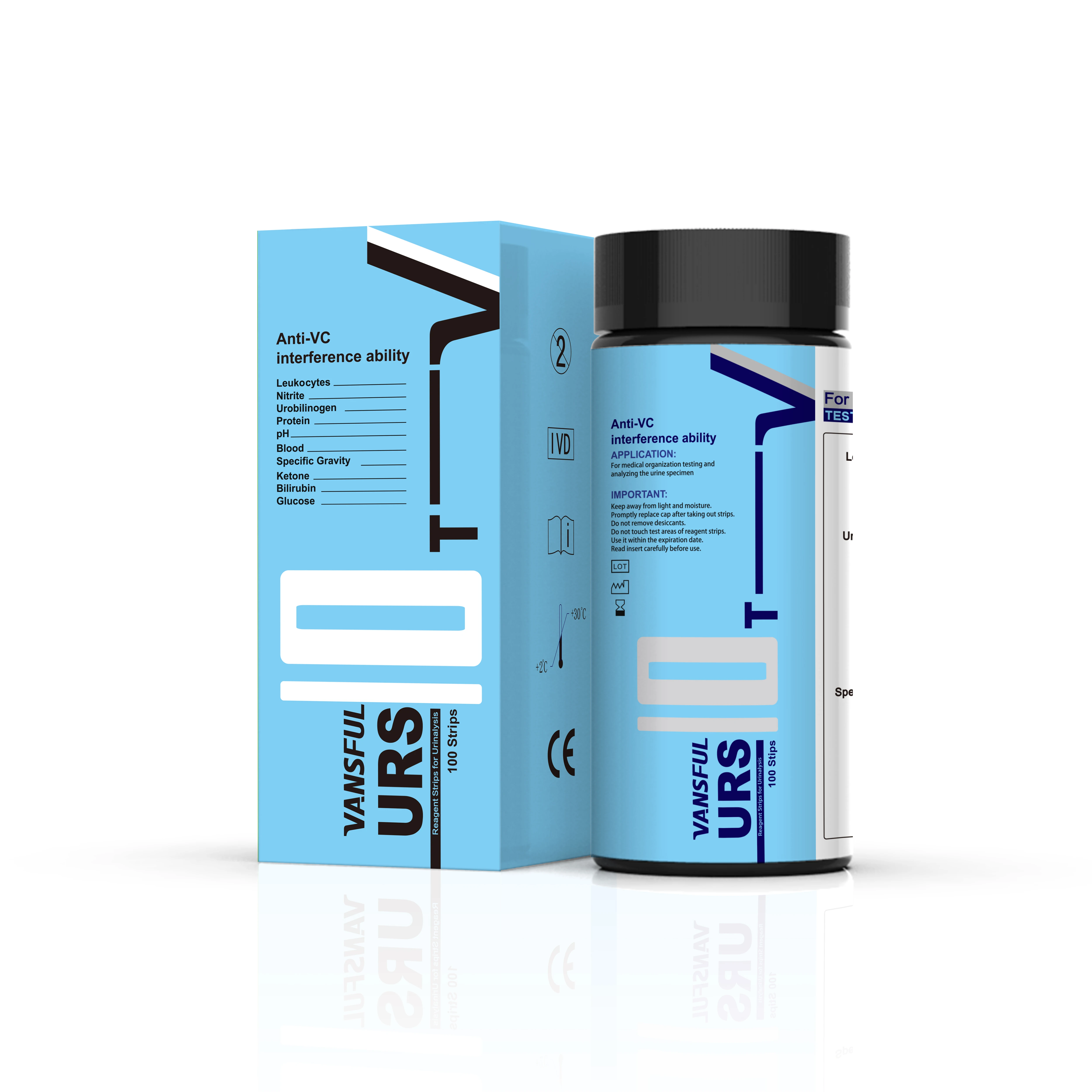 10-in-1 Urine Reagent Test Strips Hot Selling Urinalysis Test Strips