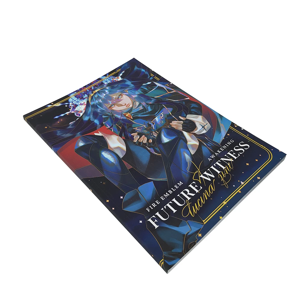 High Quality Full Color Comic Book Printing Service Gold Foil Zine Printing