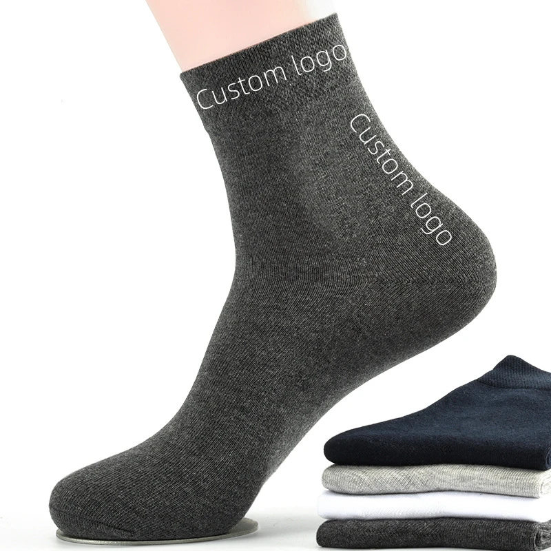 2022 New black custom mens wool socks custom wool socks winter socks