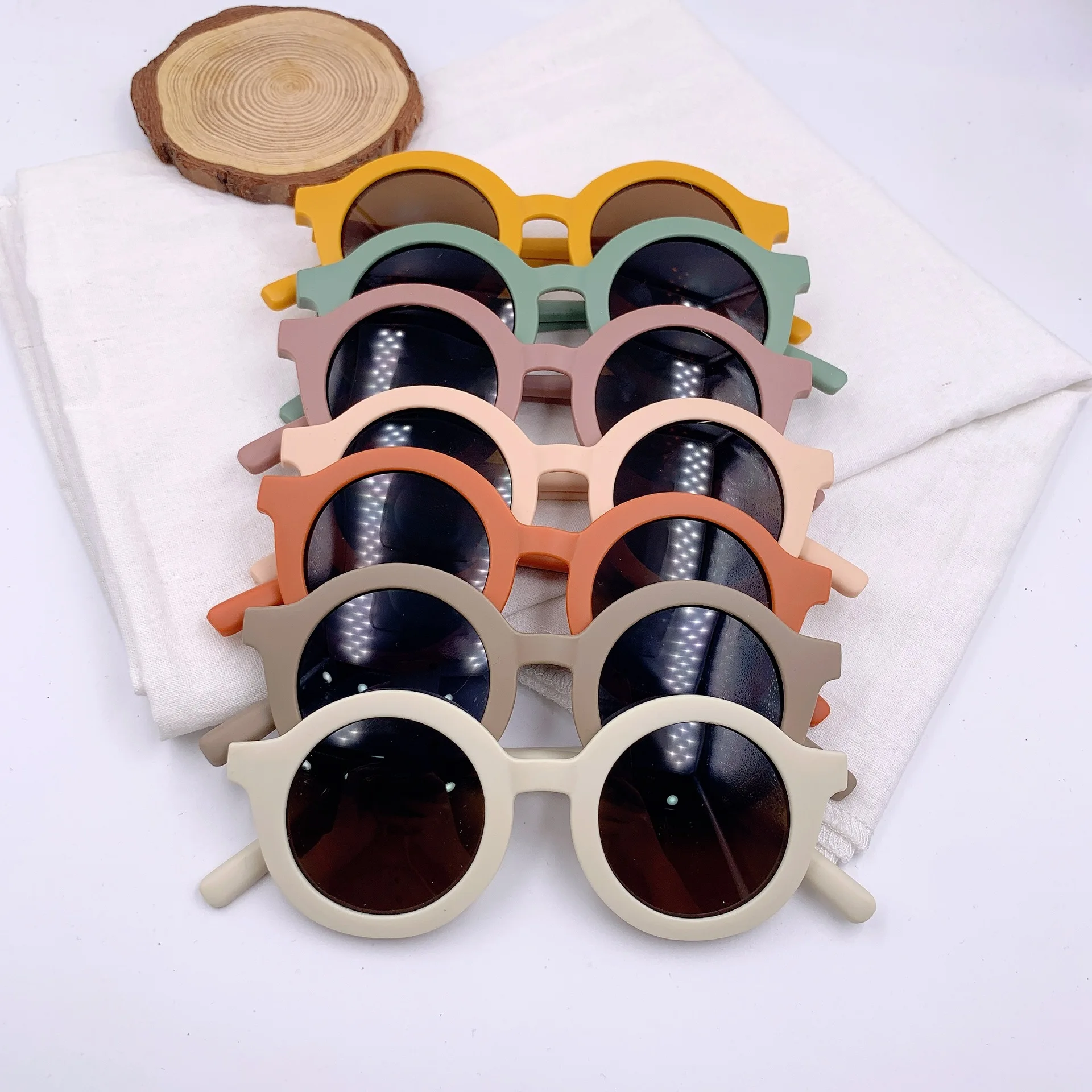 Boho Matt Colors Vintage Retro Round Shape Mom And Me Sunglasses Mother Son Daughter Mommy And Me Matching Shades Sunglasses