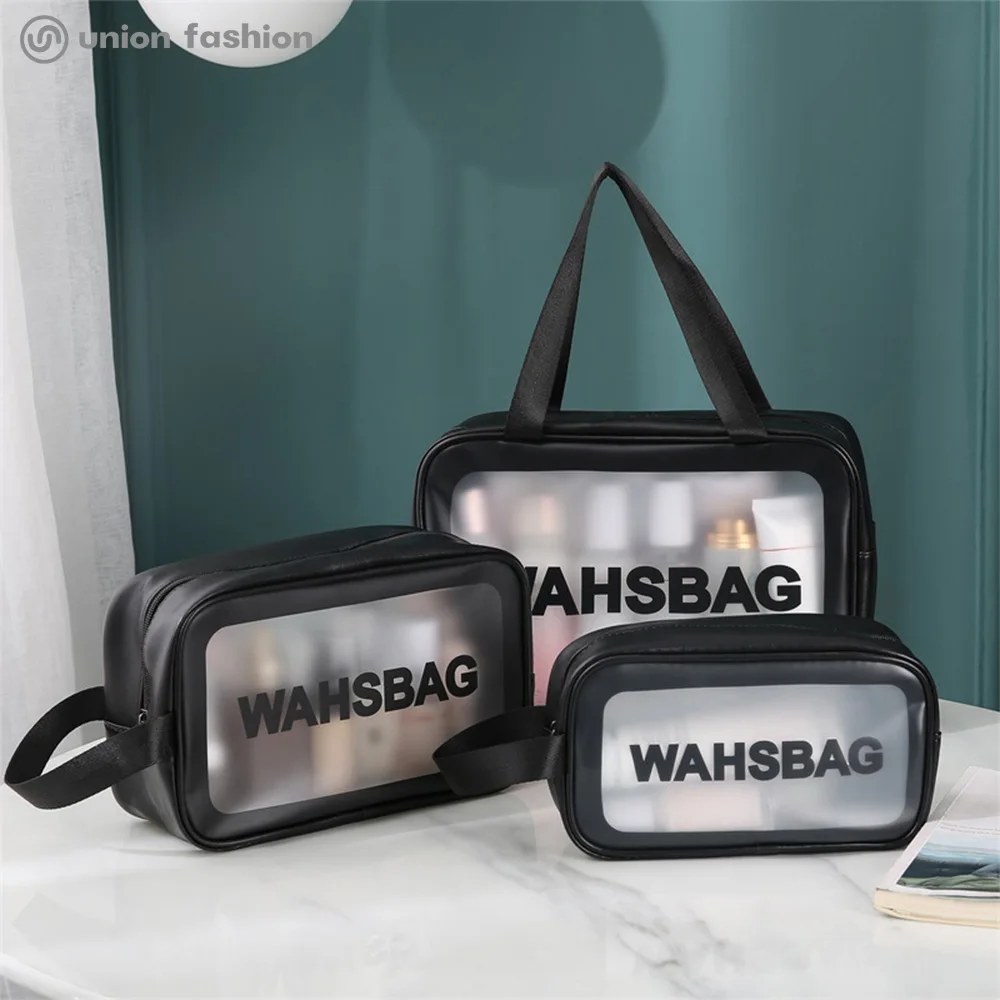 Hot Selling Low MOQ Custom Logo Cosmetic Bag Clear PVC Makeup Bag