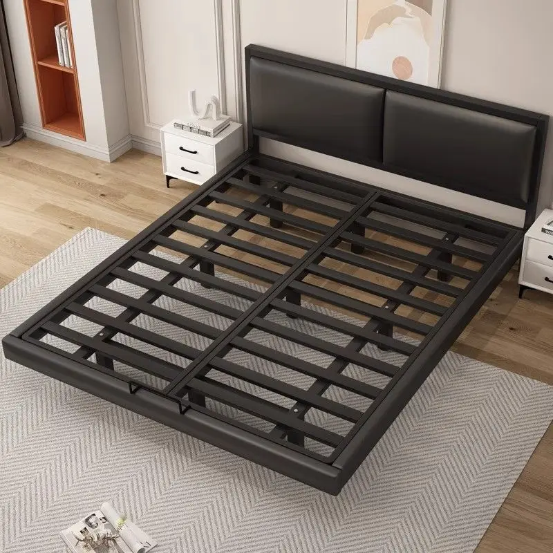 Hot Sale Twin Bed Frame Heavy-Duty Metal Adjustable Mattress Base Durable Wooden Frame Modern Bedroom Double Queen Sizes