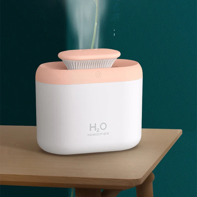 2022 Portable LED Light Mini 3300ml H2o Spray Mist Humidifier Double Wet Aroma Essential Oil Diffuser Car Usb air