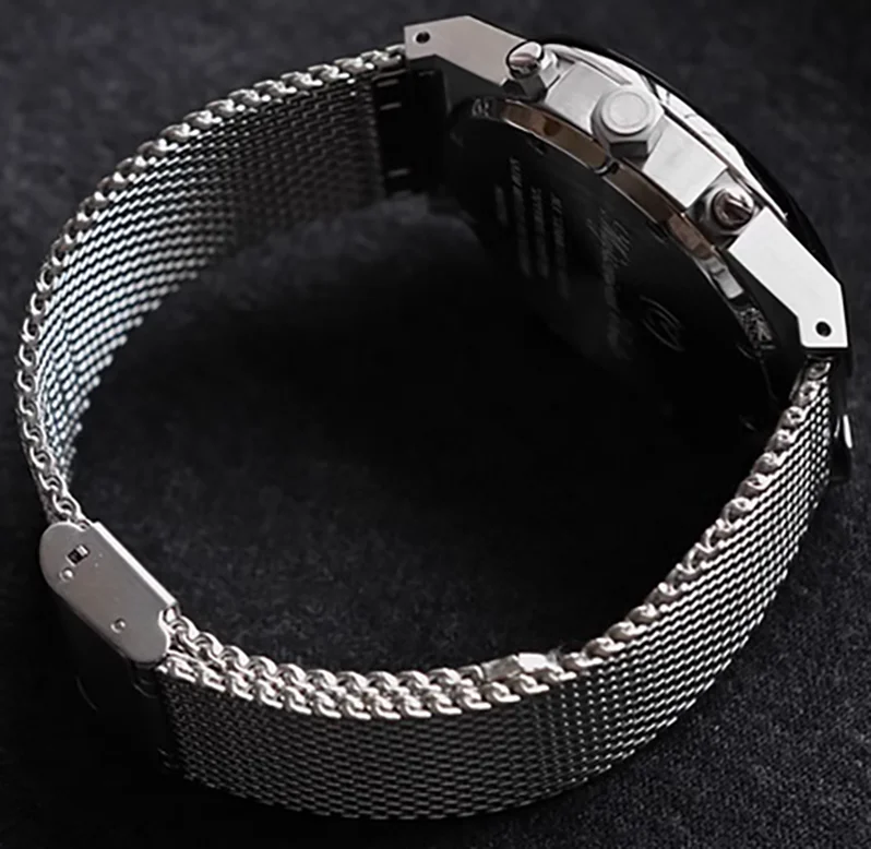 Full stainless steel calendar stopwatch Japan movement men leisure quartz wristwatch