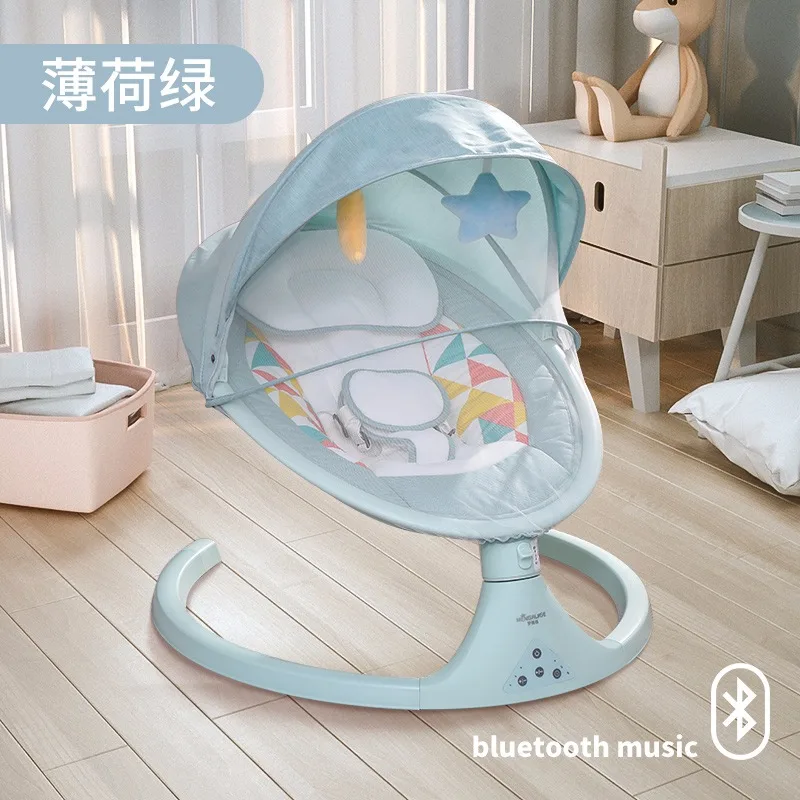 Children Furniture Rocking Chair For Baby Sleep Kids Wooden Baby Bouncer Magnetic Swing baby cradle