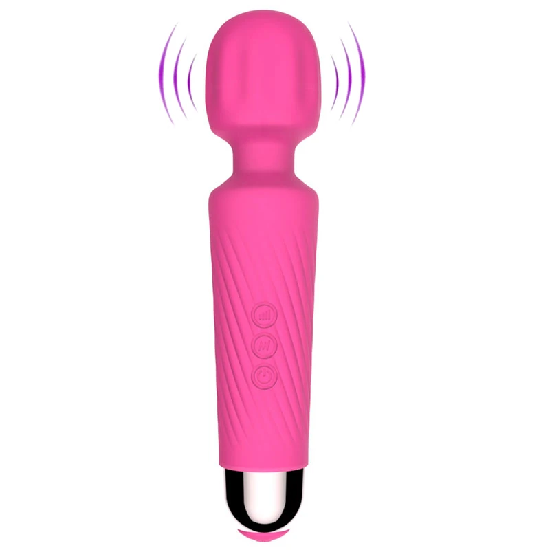 20 Vibrations 8 Speeds Silicone Wand Massager,New Trending USB Rechargeable Portable Handheld Sex Toys For Woman