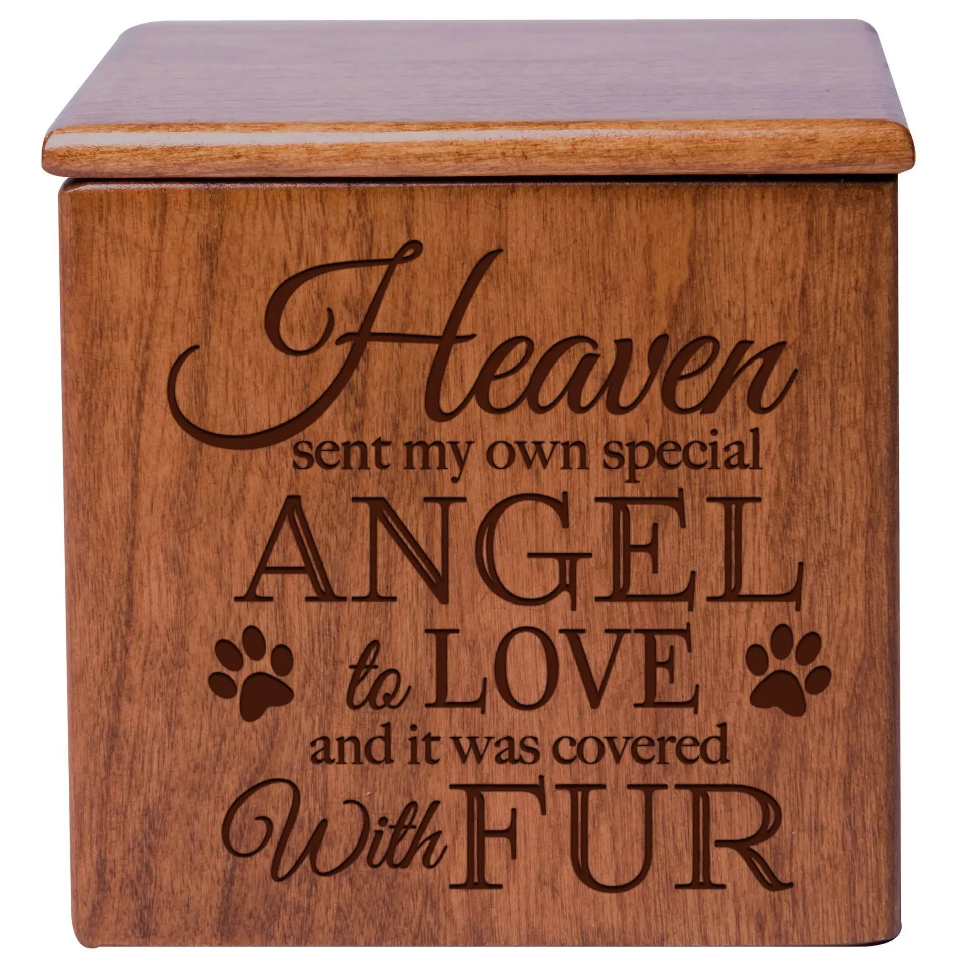 Wholesale Funeral Cheap Pet Memorial Wooden Urns for Animal Ashes Pet Photo Frame Urns Pet Urn