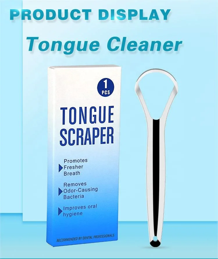 Stainless Steel Oral Care Cleaning Tongue Scraper Fresh Breath Reusable Tongue Scraper